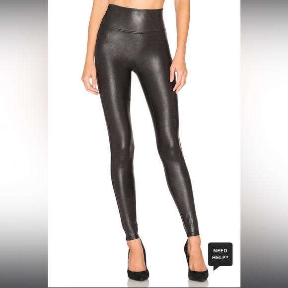 Spanx faux leather leggings in black size small - Picture 1 of 7